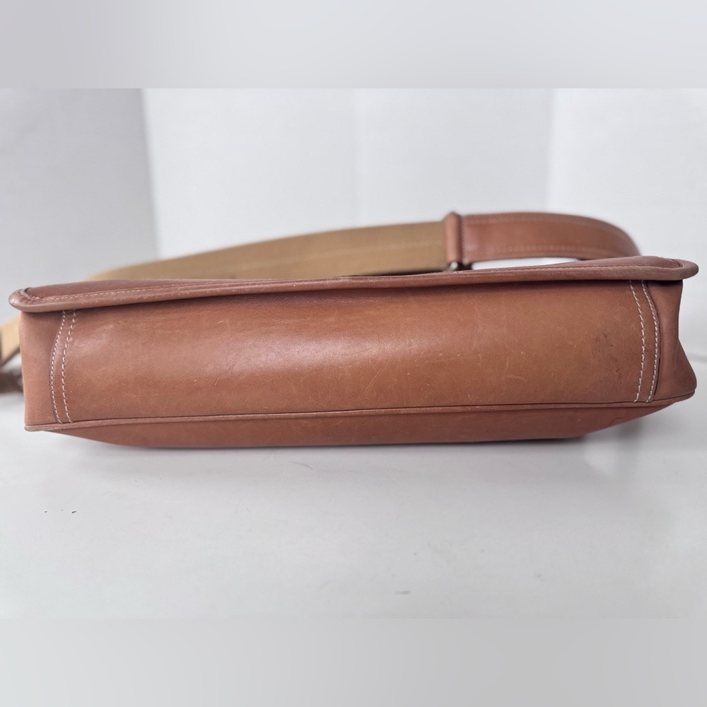 Vintage 90s Y2K COACH F70101 Tan Leather Briefcase Messenger Bag - Picture 7 of 16